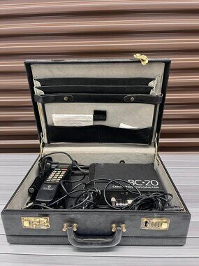 VTG Audiovox BC-20 Briefcase Phone Retro 80s 90s Prop Collectible Leather Case